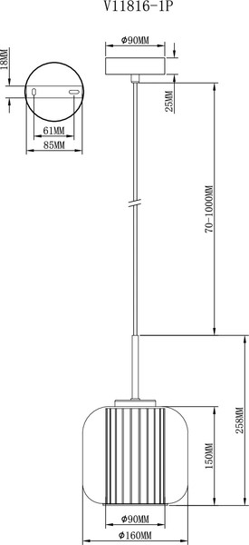 Потолочный светильник Moderli Ember / V11816-1P