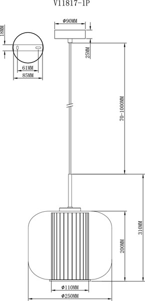 Потолочный светильник Moderli Ember / V11817-1P