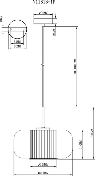 Потолочный светильник Moderli Ember / V11818-1P