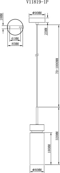 Потолочный светильник Moderli Almero / V11819-1P