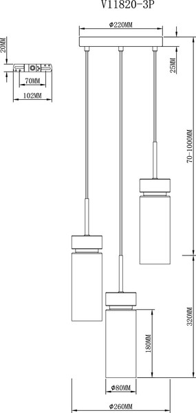 Люстра Moderli Almero / V11820-3P