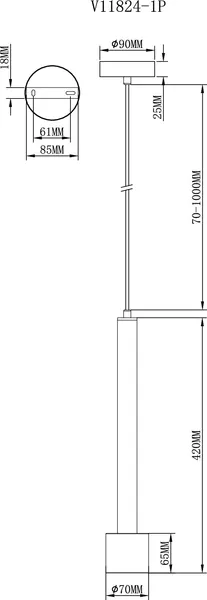 Потолочный светильник Moderli Malet / V11824-1P