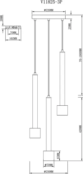 Люстра Moderli Malet / V11825-3P