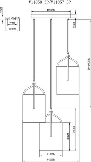 Люстра Moderli Inari / V11850-3P
