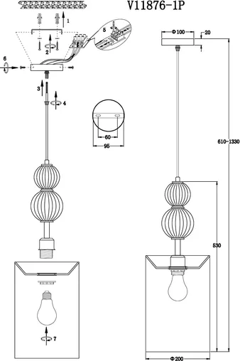 Потолочный светильник Moderli Brumi / V11876-1P