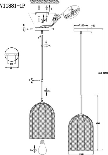 Потолочный светильник Moderli Yarn / V11881-1P