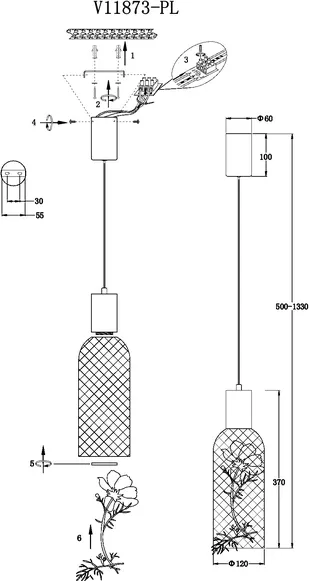 Потолочный светильник Moderli Ophelia / V11873-PL
