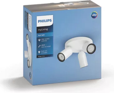 Люстра Philips Pongee Plate/Spiral White 3xNW 230V / 915005531101