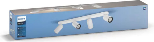 Спот Philips Pongee Bar/Tube White 4xNW 230V / 915005531401