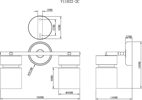 Спот Moderli Almero / V11822-2C