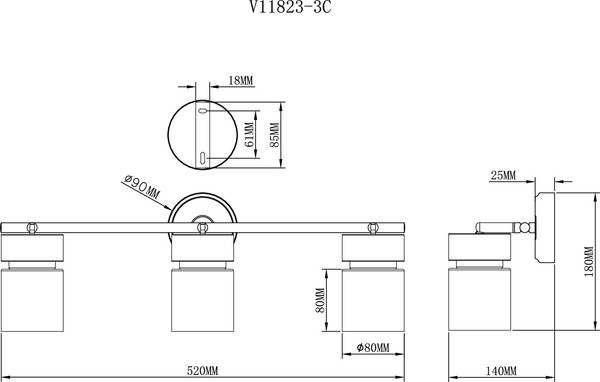 Спот Moderli Almero / V11823-3C