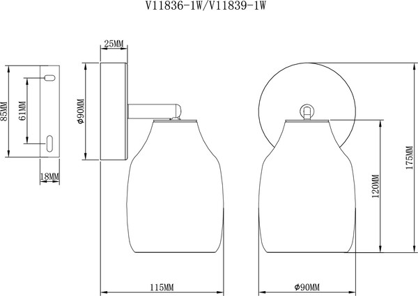 Спот Moderli Adalina / V11839-1W