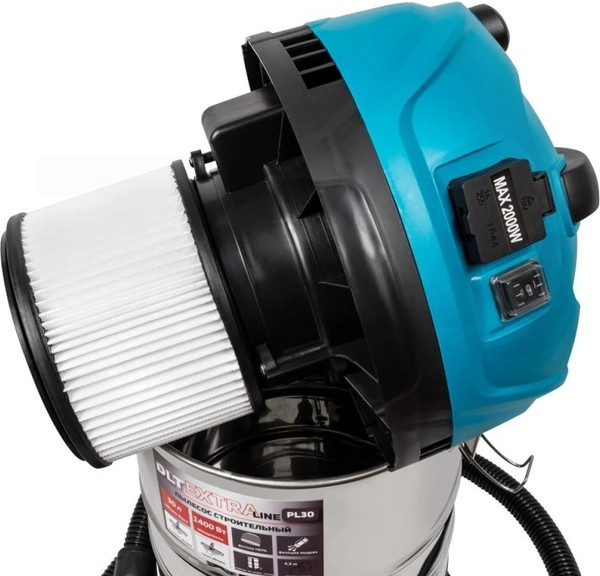 Профессиональный пылесос DLT PL30 Extraline с полуавтоматической очисткой фильтра