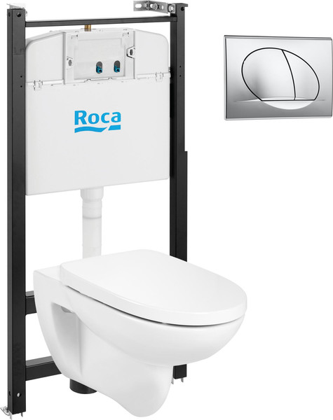 Унитаз подвесной с инсталляцией Roca Debba Round ZRU9307735 - фото