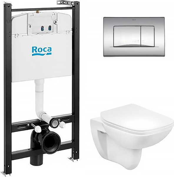 Унитаз подвесной с инсталляцией Roca Debba ZRU9307734 - фото