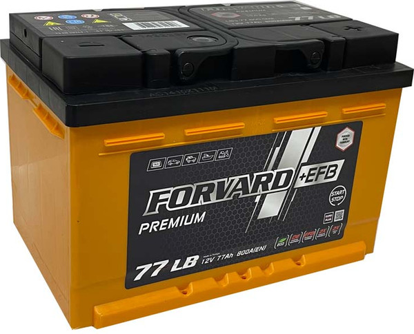 Автомобильный аккумулятор FORVARD EFB Premium 800A LB3 низкий 12V77 AH/L3B / FEPLB3.77.800.SMF - фото