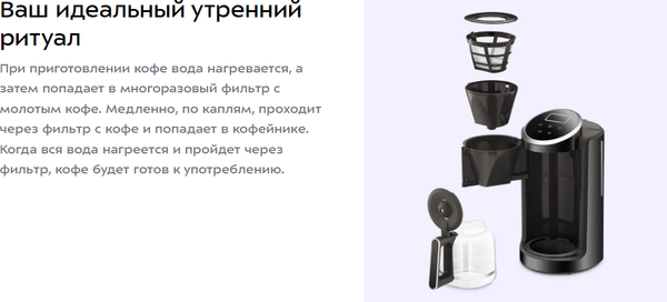 Капельная кофеварка Kitfort КТ-7567