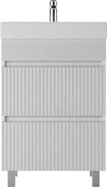 Тумба под умывальник Айсберг Фостер 60 Бриз с двумя ящиками В2