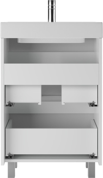 Тумба под умывальник Айсберг Фостер 60 Бриз с двумя ящиками В2