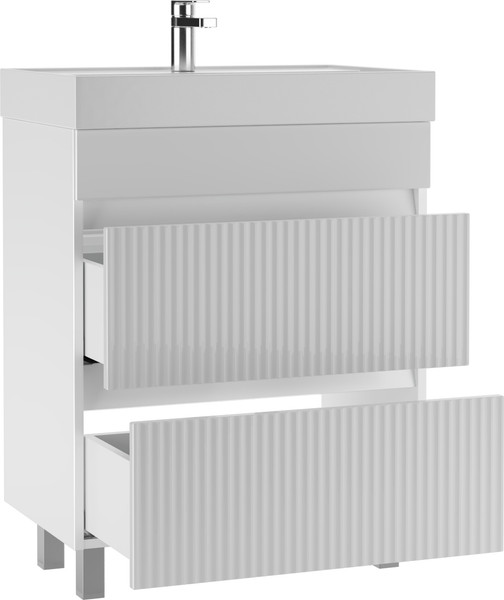 Тумба под умывальник Айсберг Фостер 70 Бриз с двумя ящиками В2