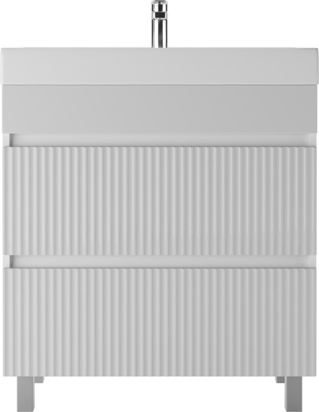 Тумба под умывальник Айсберг Фостер 80 Бриз с двумя ящиками В2