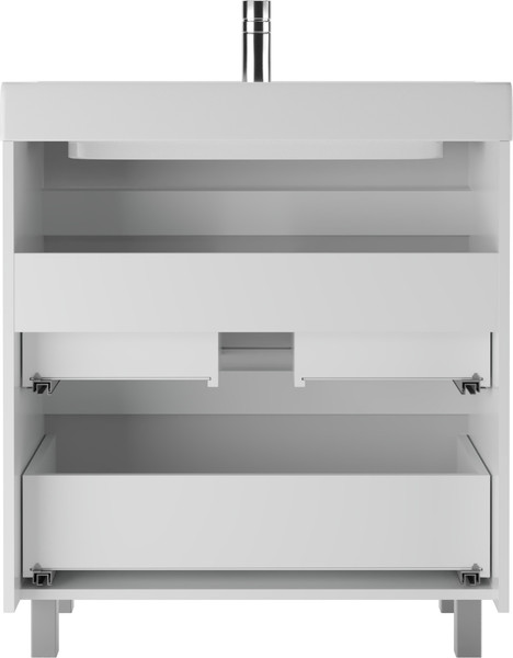 Тумба под умывальник Айсберг Фостер 80 Бриз с двумя ящиками В2