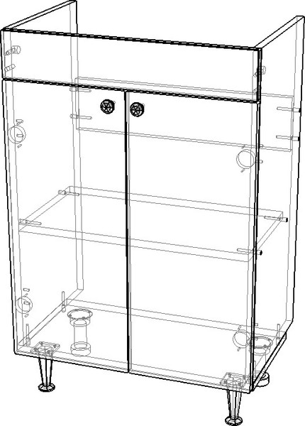 Тумба под умывальник ViMark Sigma 60 / 6133