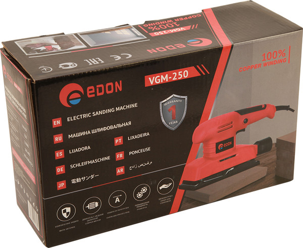 Вибрационная шлифовальная машина Edon VGM-250 / 15038