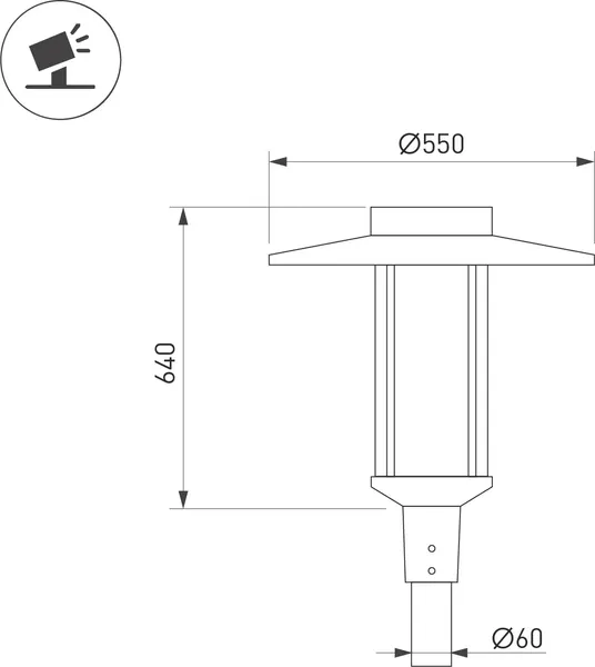 Светильник уличный Arlight ALT-MASAR-50W Warm3000 BK 130 deg / 051860
