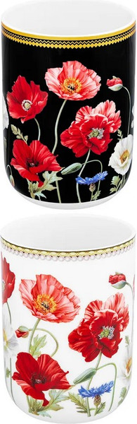 Набор кружек Elan Gallery Маки + Маки на черном / 420889