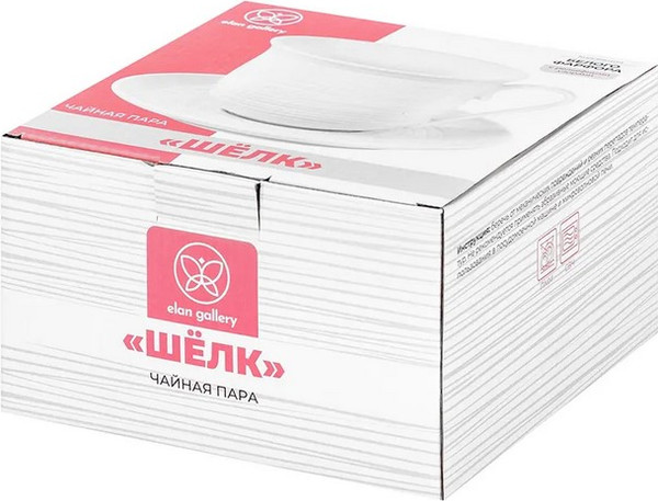 Чашка с блюдцем Elan Gallery Шелк / 950443