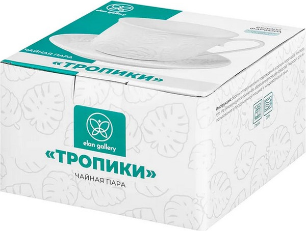 Чашка с блюдцем Elan Gallery Тропики / 950447