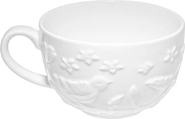 Чашка с блюдцем Elan Gallery Птички на ветке / 540990