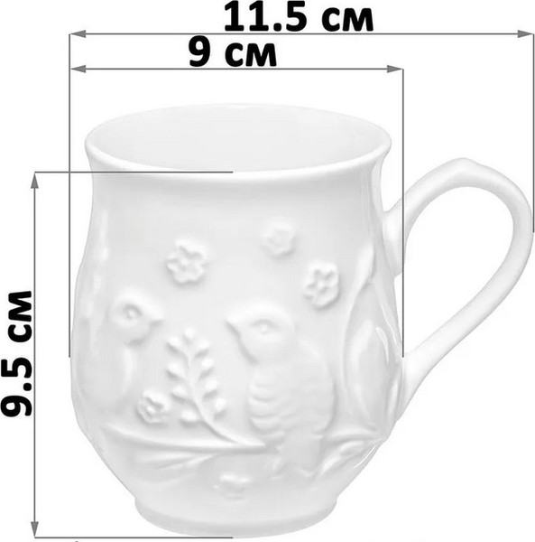 Набор кружек Elan Gallery Птички на ветке / 540988