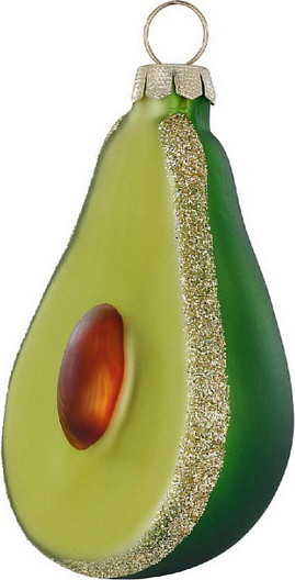 Елочная игрушка Inge's Christmas Figural Glass Ornaments Авокадо / 64913H120 - фото