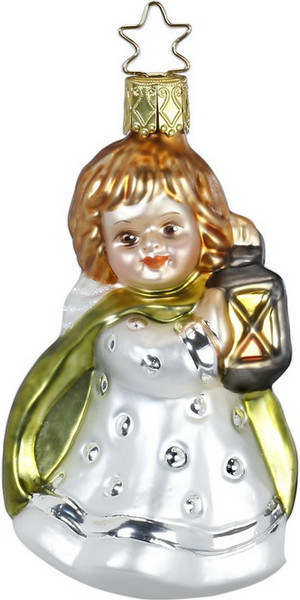 Елочная игрушка Inge's Christmas Heavenly Messengers Ангел с фонарем / 10026S015 - фото
