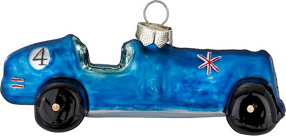 Елочная игрушка Inge's Christmas Figural Glass Ornaments Гоночный автомобиль / 64933H120 - фото