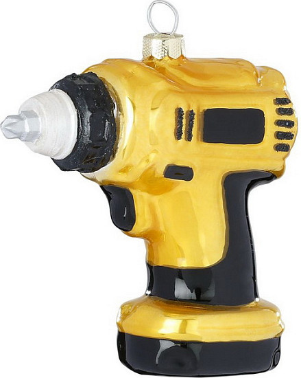 Елочная игрушка Inge's Christmas Figural Glass Ornaments Дрель / 64519H120 - фото