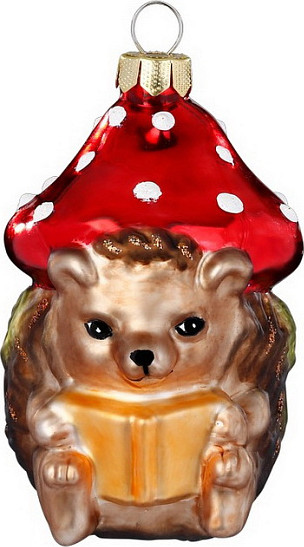 Елочная игрушка Inge's Christmas Magic Forest Ежик с грибом / 64971H120 - фото