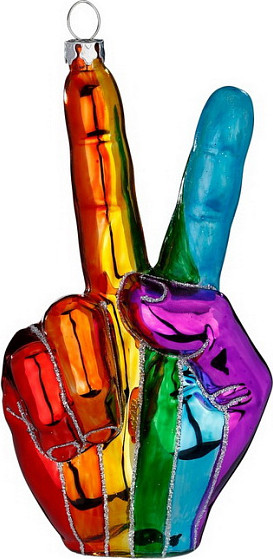 Елочная игрушка Inge's Christmas Christmas Party Знак победы / 64994H600 - фото