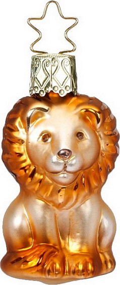 Елочная игрушка Inge's Christmas Miniatures Золотой король (лев) / 10089S018 - фото