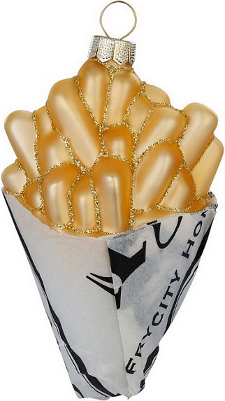 Елочная игрушка Inge's Christmas Figural Glass Ornaments Картофель фри / 65043H120 - фото