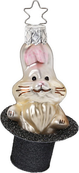 Елочная игрушка Inge's Christmas Once upon a Time… Кролик в шляпе / 10071S019 - фото