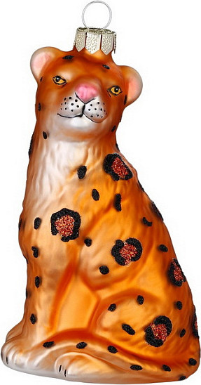 Елочная игрушка Inge's Christmas Figural Glass Ornaments Леопард / 65008H120 - фото