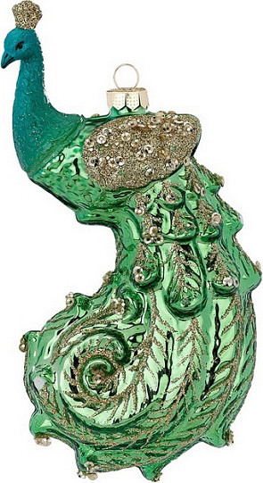 Елочная игрушка Inge's Christmas Figural Glass Ornaments Павлин / 64704H600_1 - фото