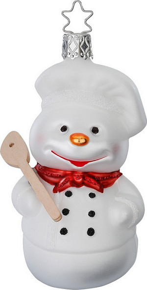 Елочная игрушка Inge's Christmas Wish for Christmas Повар Курт (снеговик) / 10018S022 - фото