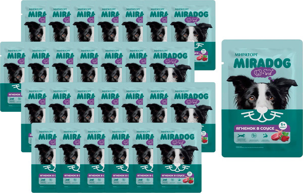 Влажный корм для собак Мираторг С ягненком для взрослых собак всех пород - фото