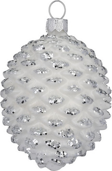 Елочная игрушка Inge's Christmas White Christmas Шишка / 64722H120 - фото