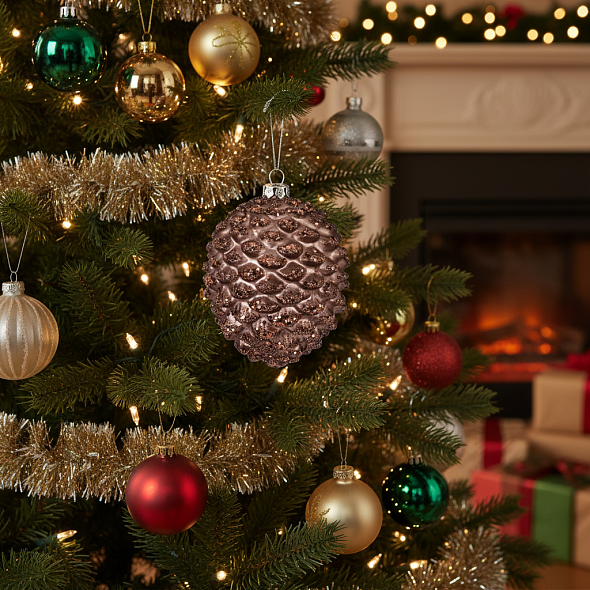 Елочная игрушка Inge's Christmas Classic Gold Шишка / 64470H12