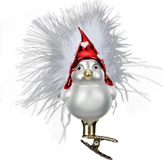 Елочная игрушка Inge's Christmas Прелестные перышки (птица) / 10101S024 - фото